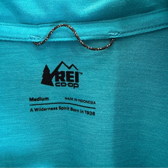 REI Mens Shirt Medium Blue Quarter-Zip Pullover Outdoor Casual Wear - Picture 2 of 8